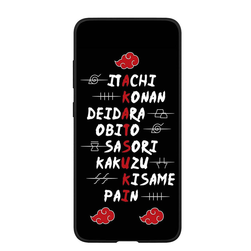 Case for Samsung Galaxy S25 S24 S23 iPhone 16 15 Xiaomi Redmi Note 14 13 12 16E X 11 Pro Max XR OPPO Moto Huawei Akatsuki Poster Itachi Naruto Sasuke