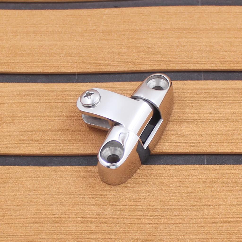 SHENGHUI Pair Boat Bimini Top Deck Swivel Hinges Side Mount Stainless Steel 316 Marine