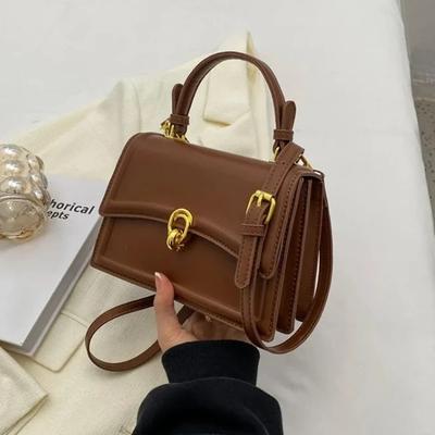 Damen Umhängetasche Braun/Kaffee PU-Leder Wintertasche Luxus Designer Damen Handtaschen und Geldbörsen Einfacher Stil Tragetaschen Crossbody