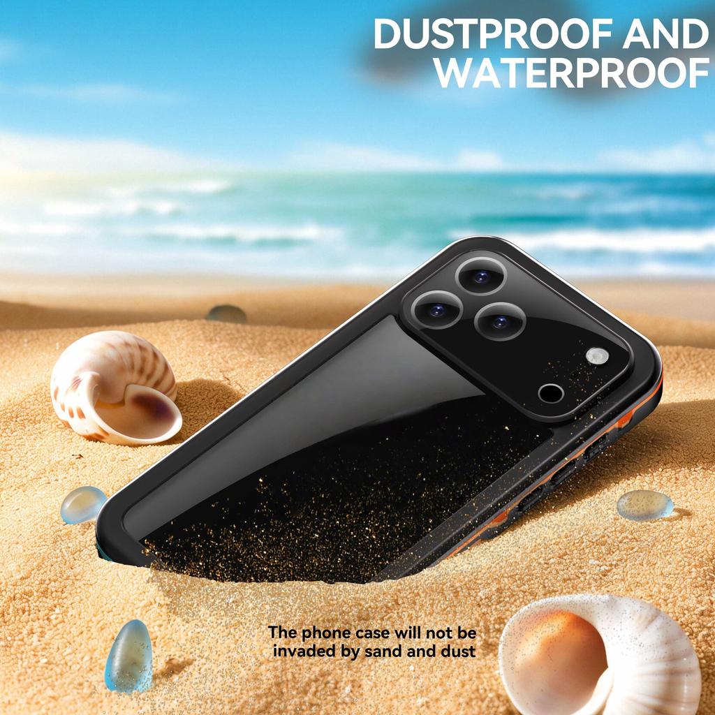 Shellbox-Compatible with IPhone 17 Pro Max /17 Pro/ Air /17, Transparent Shockproof and Dustproof IP68 Waterproof Phone Case