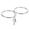 Double Ring Cup Drink Holder Stainless Steel Beverage Bottle Storage Rack for Marine Yachts Boats RV