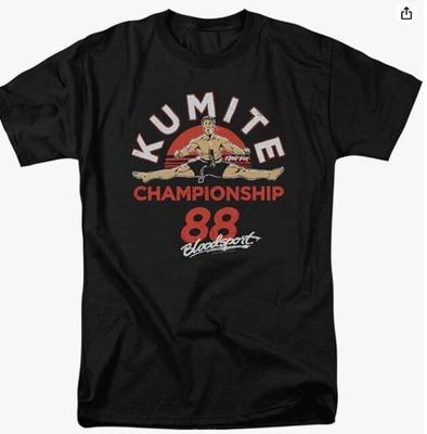 Popfunk Classic Bloodsport Jean-Claude Van Damme Martial Arts Movie T Shirt St