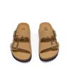 Maibulun Unisex Kork Anti-Rutsch Hausschuhe - Mattes Leder, Einzelner Riemen, Trendige Sommer Strand- & Hauskleidung