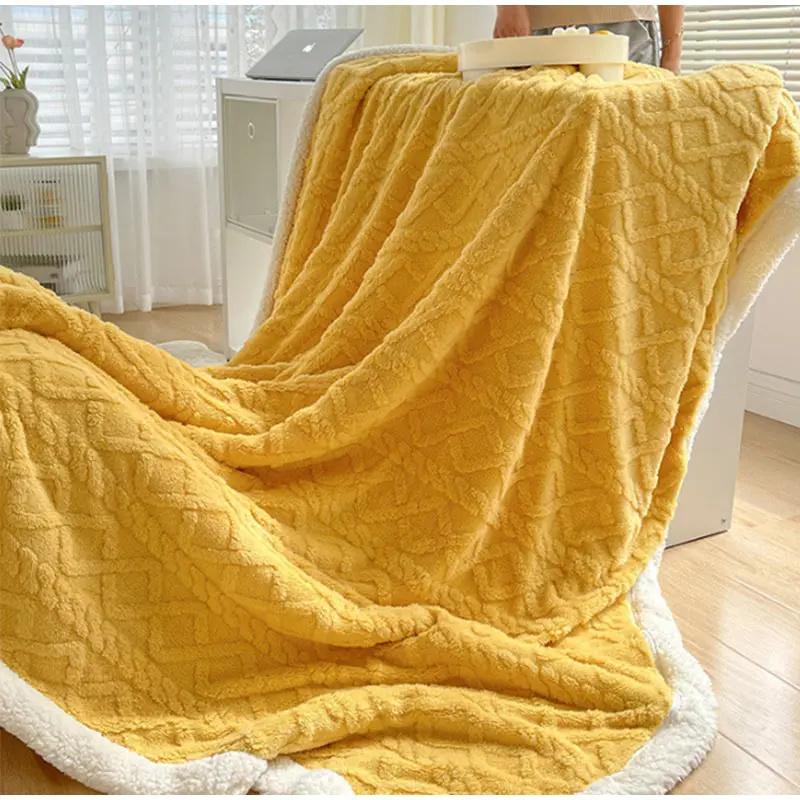 Drehdecke für Bett Thermodecke Fleece-Überwurfdecke für Couch Sofa Schlafzimmer Weiche Warme Decke Multifunktionale Decke