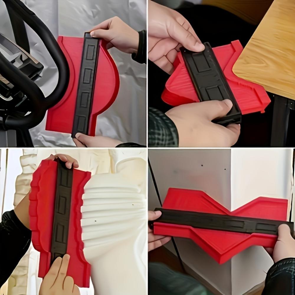 Adjustable Profile Gauge Replicator - Precision Irregular Shape and Angle Measurement Tool, Durable ABS Plastic Ruler, Suitable for Woodworking,Carpet