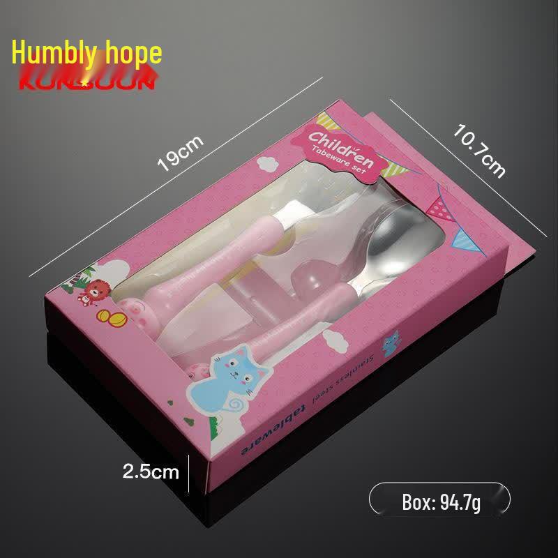 Qianxing Kids 304 Stainless Steel Cartoon Fork & Spoon Set
