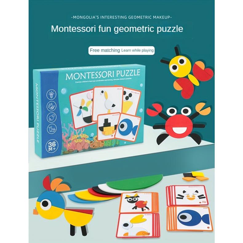 Rompecabezas de madera 3D para niños, juego de rompecabezas