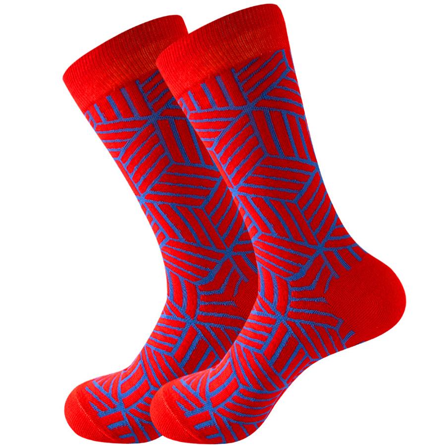 1 Pair Cartoon Men's Socks Comfortable Warmth Socks Duck Coconut Tree Donut Trendy Socks Cake Gift Socks Stripes Christmas Gift