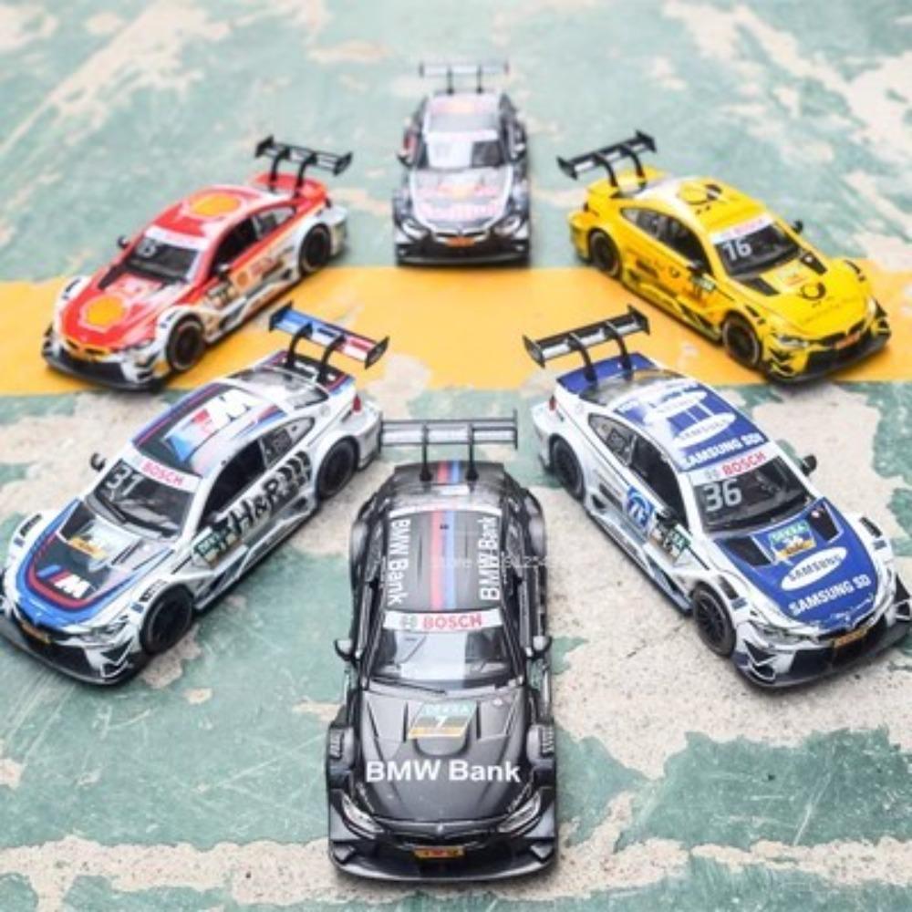 1/32 BMW M4 DTM Racing Car Model Toy Alloy Diecast with Sound Light Pull Back Model Car Collection Toys for Boys Holiday Gifts