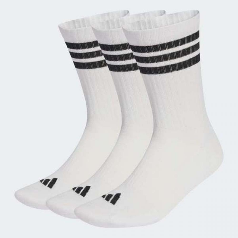 Adidas 3 Stripe Cushion Sportswear Crew Socks 3 Pair Pack