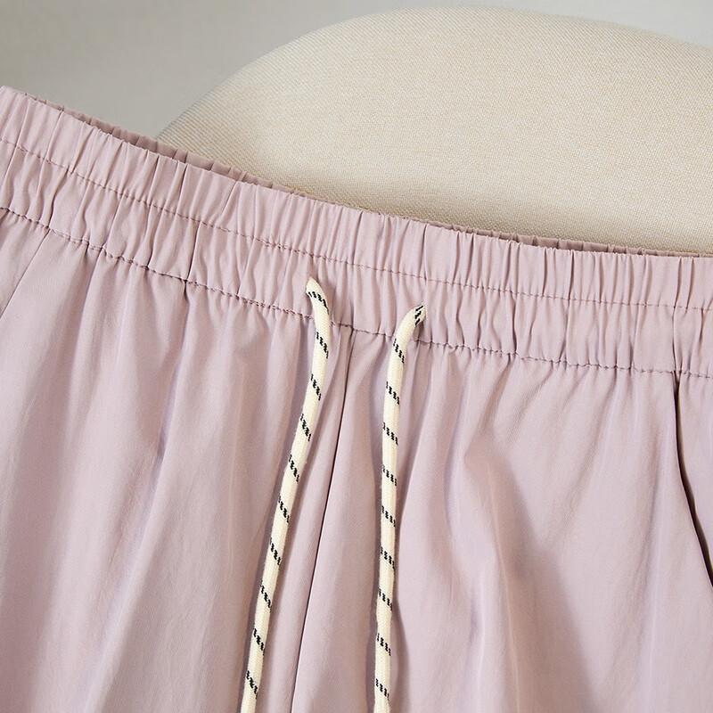 Women's High-Waist Drawstring Cropped Casual Pants