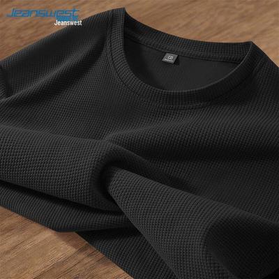 Jeanswest Men's Waffle Knit Long Sleeve T-Shirt
