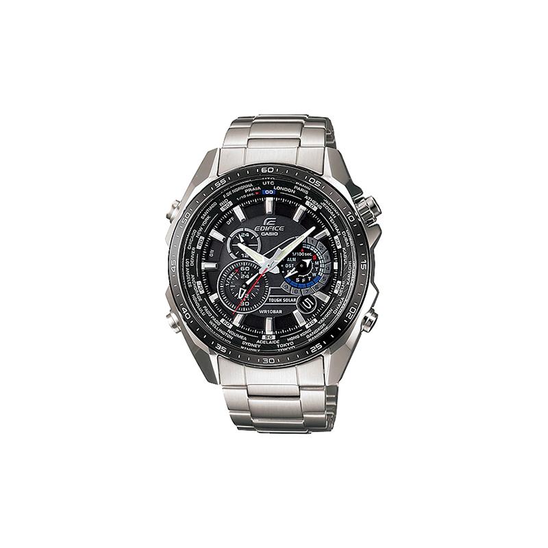 

Casio EDIFICE series fashionable business multi-scale solar quartz movement stainless steel strap Japanese and Korean watch men s watch EQS-500DB-1A1 синій