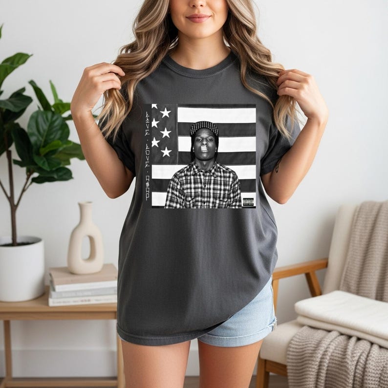 2026 Summer Fashion Trendy Tee ASAP Rocky Album Artwork T-shirt, Graphic Hip Hop Tour Tee, Vintage Rap Artist Shirt, Unisex  Music Lover Gift