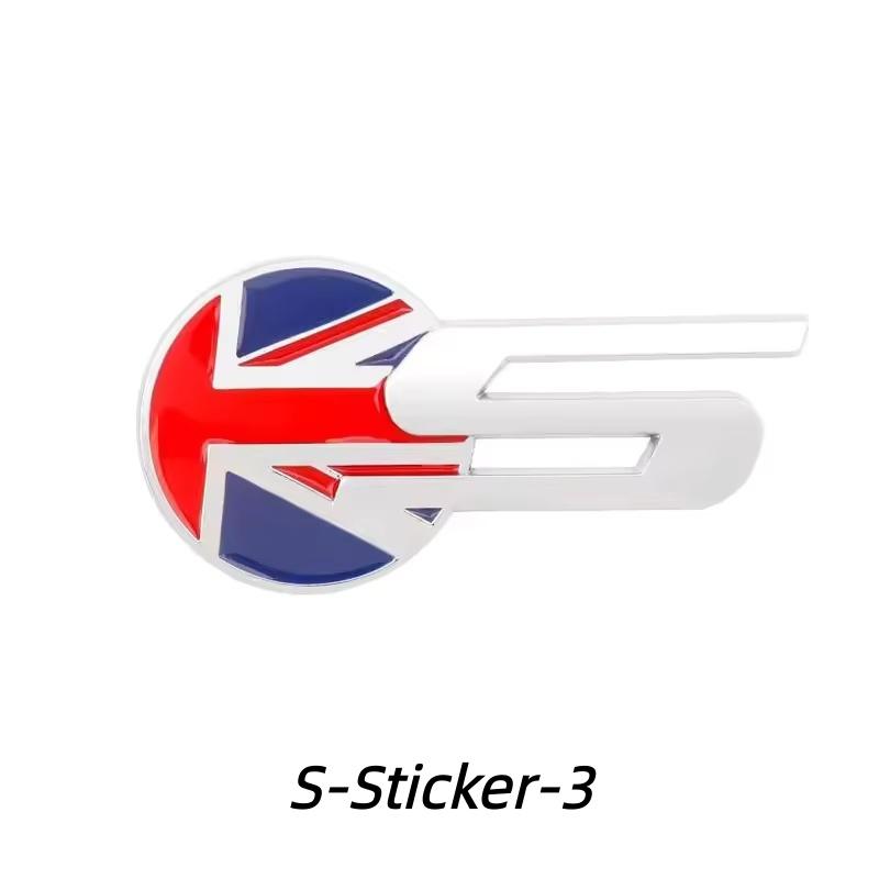 3D Metal S R Logo Car Front Grille Side Fender Rear Trunk Emblem Badge Decals for X-TYPE F-TYPE XE XF XJ XJR XFR Accessories