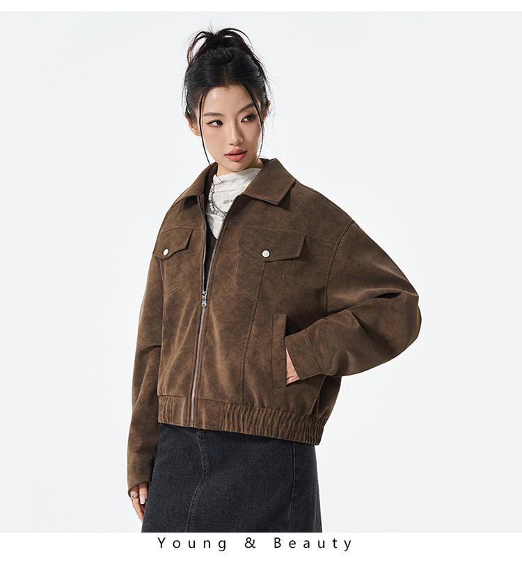 American Retro Barn-Style Unisex Suede PU Leather Jacket - New Autumn/Winter 2025 Casual Workwear Jacket for Men