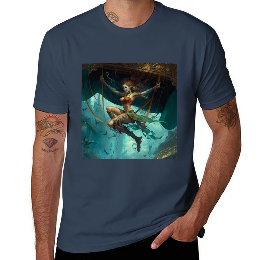 Fabric Dancer In The Rain Tshirt Trendy Print Short Sleeve Tshirt
