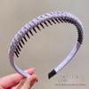 Sparkly Rhinestone Toothed Headband Non Slip Full Glitter Hair Accessory for Family Reunion Vacation Daily Wear