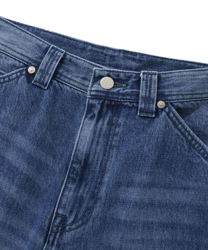 FALLETT [Fallettxlee] Washed Denim Pants Blue