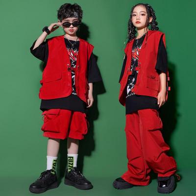 Japanisches Street Dance Performance & Laufsteg Kostüm für Mädchen: Trendiger Hip-Hop-Anzug