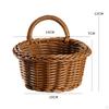 Kitchen Hanging Storage Basket Japanese Style Imitation Rattan Decorative for