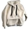 Fluffy Boa Fleece Hoodie [1/2style] Women's (JP, Alphabet, M, Off-White)