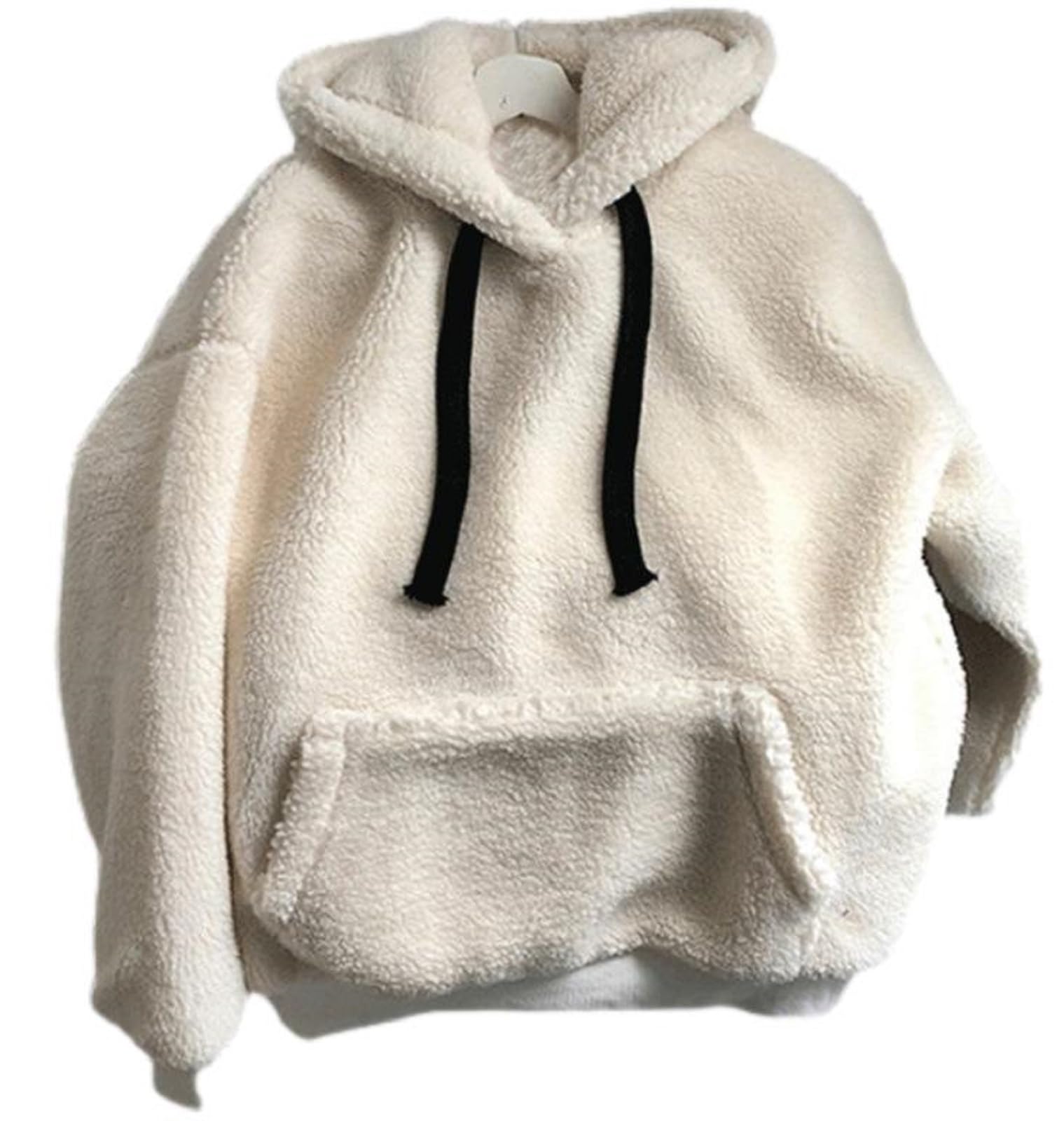 

Пушистая толстовка из флиса букле [1/2style] Женская (JP, Алфавит, M, Молочный)