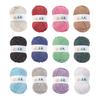 1.5MM Glitter Hollow Cotton Yarn Soft Thick Crocheting Knitting Yarn Handmade Crafts Pure Color Crochet Thread Skeins Beginners Knitting Lovers Gift