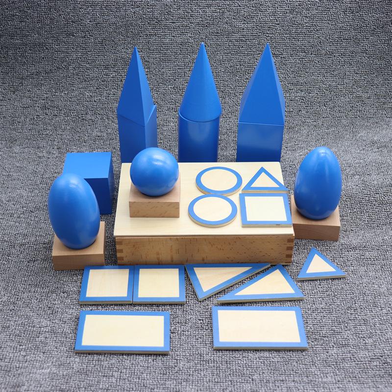 

Montessori Wooden Geometric Solid Set for Early Education in Infants & Toddlers
