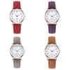 Montre à Quartz Minimaliste Unisexe Élégante Veilleuse Montre-bracelet Décontractée en Cuir Mat Montre à Quartz pour Dames
