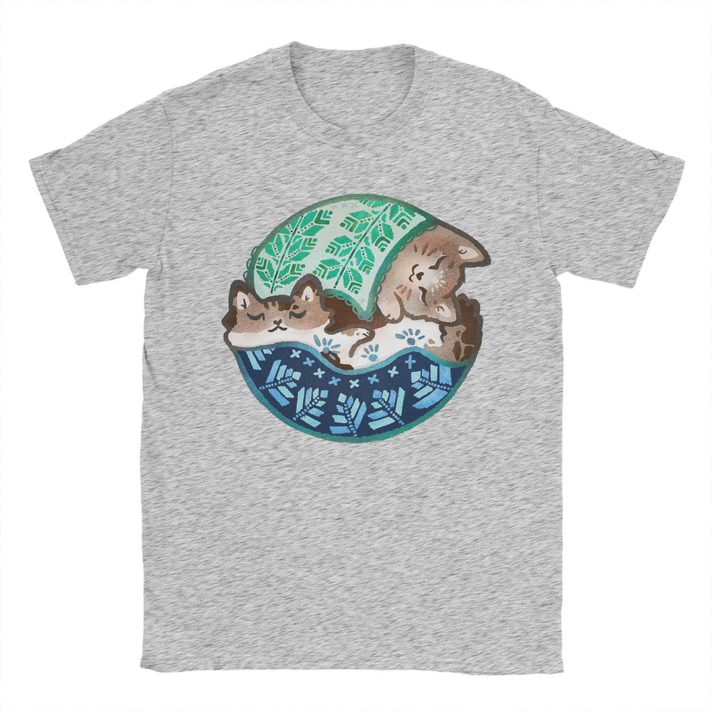 Męskie Koszulki z Motywem Słodkiego Kota Palestyna Ubrania Bawełniane Zabawne Koszulki z Krótkim Rękawem i Okrągłym Dekoltem Koszulki z Nadrukiem