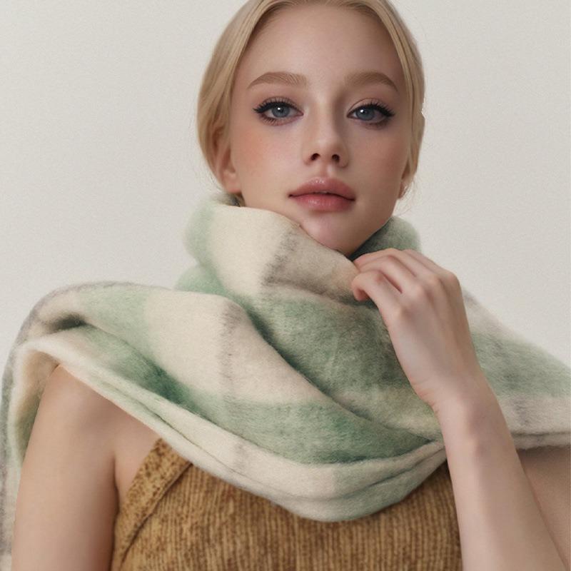 Winter neuer warmer Schal Damen Winter weich bequem süß Mode Schal helle Farbe verdickter Schal