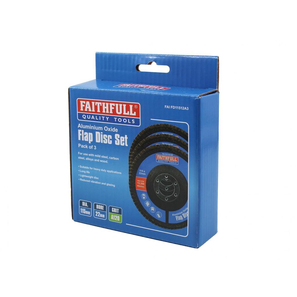 Faithfull Discos de Lixa de Óxido de Alumínio