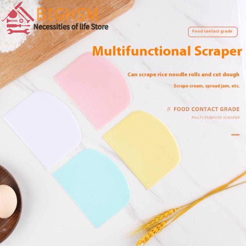 2pcs Dough Scraper Bowl Food-safe Plastic Dough Cutter Flexible Bench Multipurpose Food Scrappers For Bread Dough