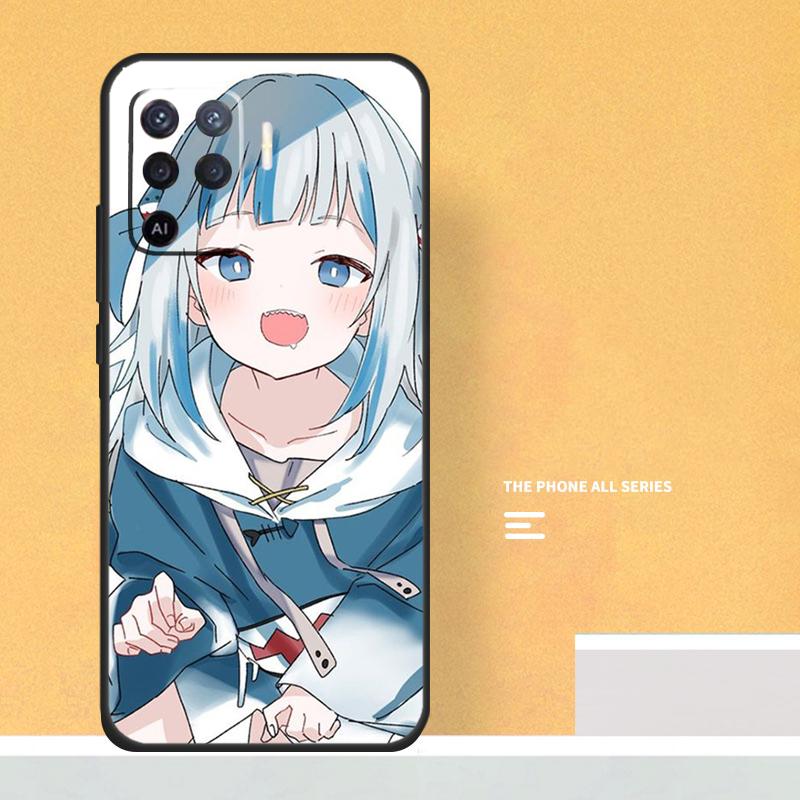 Gawr Gura Hololive Anime Case For Oppo A74 A94 A54 A15 A17 A57 A6 A5 Pro A16 A76 A96 A40 A60 A80 A18 A38 A58 A78 A98