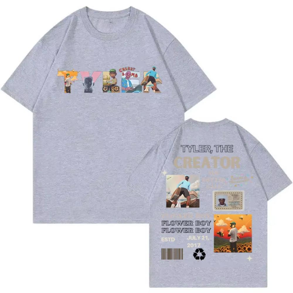 Трендова футболка з графікою музичного альбому репера Tyler The Creator для чоловіків і жінок, модна футболка з принтом у стилі хіп-хоп, бавовняна футболка, одяг