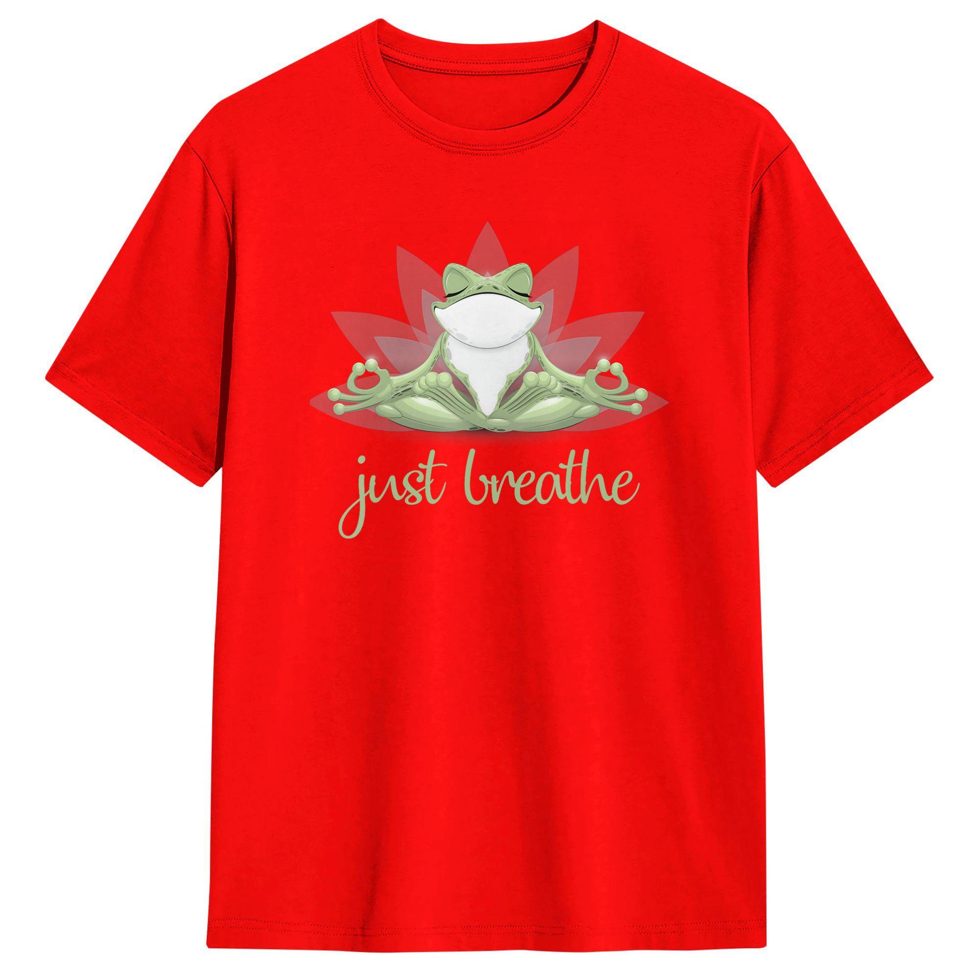 

Funny Frog Yoga Meditation Tee Pilates Yoga Animals Lover TShirt For Unisexs Summer TShirts Harajuku Tees Oversize Clothing S