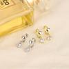 S925 Silver Zircon Heart Huggie Earrings For Women Trendy Minimalist Studs Fashionable Everyday Jewelry Gift