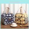 Modern Minimalist Bento Bag With Canvas Handle For Office Workers And Students