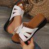Slope häl tjocka sulor ihåliga tofflor för kvinnor sommar 2024 Ny storlek Casual Bekväm bil stygn strandsandaler
