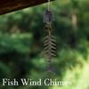 Windchimes Outdoors Fish Bone Windchime Decor Hangable Metal Decorations Vintage Wind Chimes For Porch Yard Patio Balcony Garden