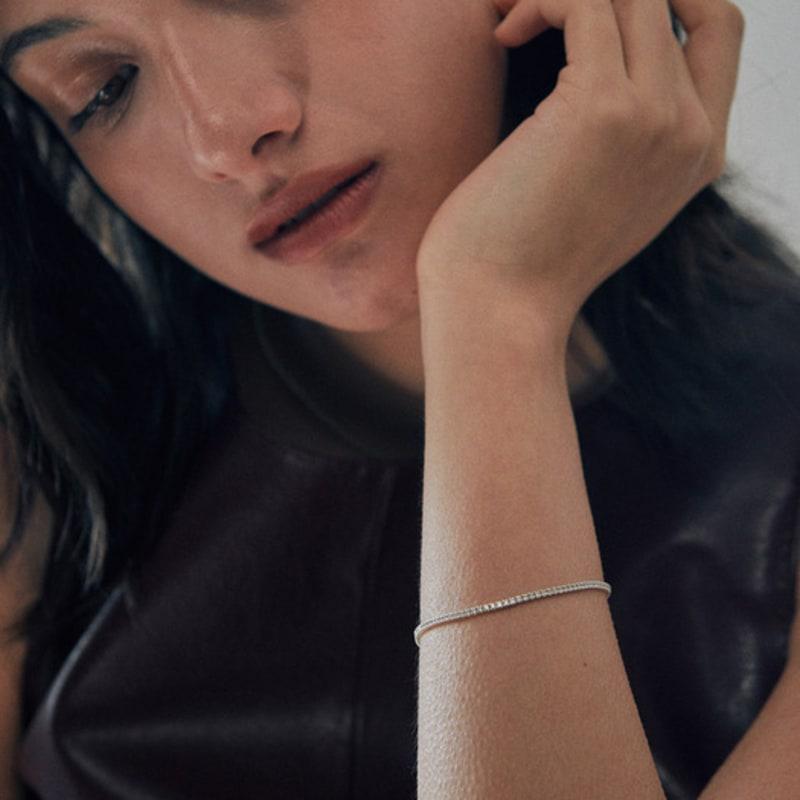 green [925 silver] Eight.silver.86 / end handle dew bracelet (silver)