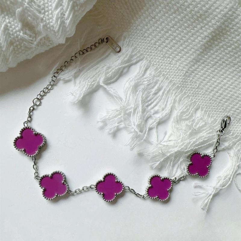 15MM High Version Four-leaf Clover Ladies Bracelet 18k Double-sided Mother-of-pearl Four-leaf Clover Bracelet