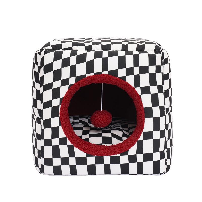 

Гнездо для кошек согреет кошек зимой, утолщенная лежанка для кошек, домик для кошек, домик для маленьких собак, универсальный для всех сезонов, съемный и моющийся домик для домашних животных 36*36*36 cm