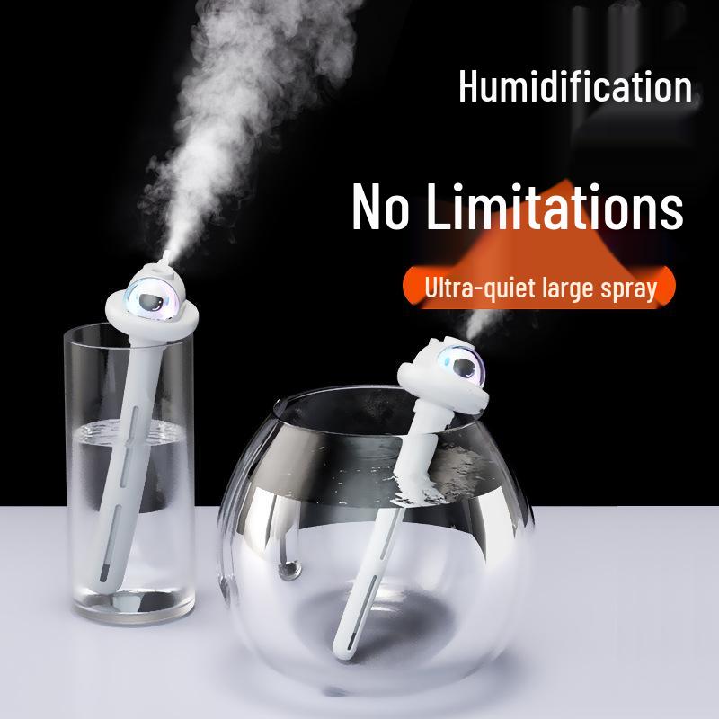 Silent Desktop & Car Humidifier - Large Capacity & Spray, Portable Atomizer for Home & Bedroom