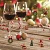12pcs Xmas Wine Glass Markers Charms Drink Tags Identifiers for Party Dinner Decoration