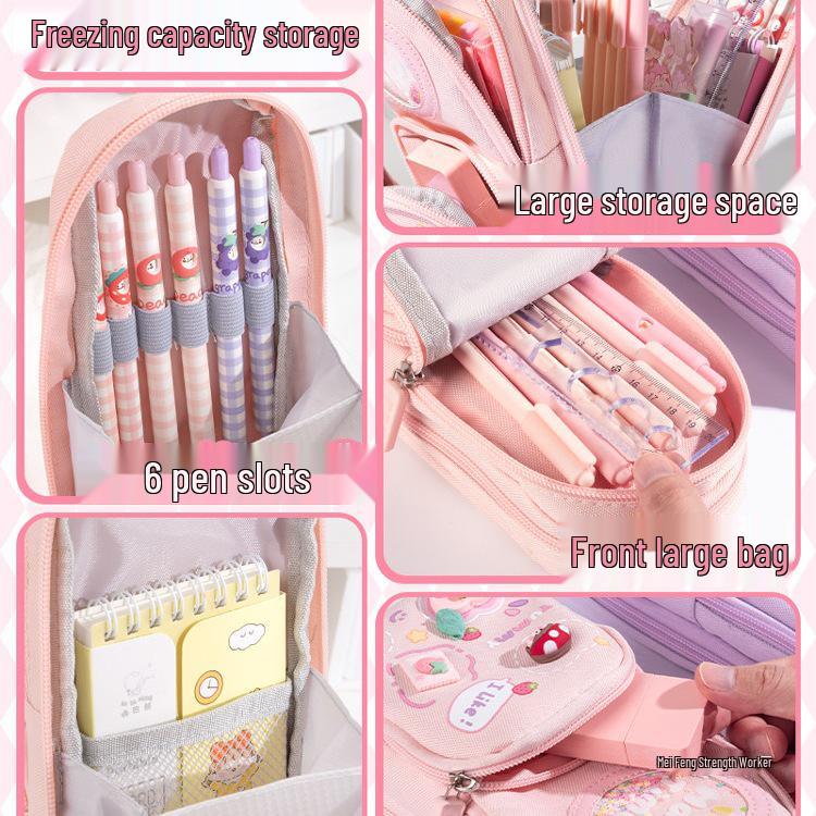 2026 Trendy Large Capacity Multifunctional Pencil Case for Girls and Students
