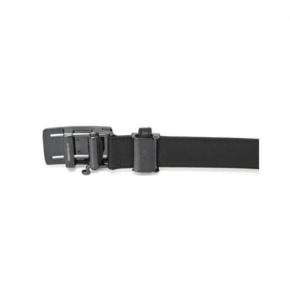 Daks Black Check Pattern Matte Buckle Automatic Belt Dbbe3e089bk