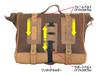 LONGRIDE Heritage Saddlebag Brown CUS133WBRO Roll-Top (9.5L)
