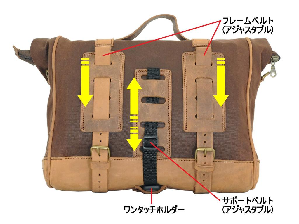 LONGRIDE Heritage Saddlebag Brown CUS133WBRO Roll-Top (9.5L)
